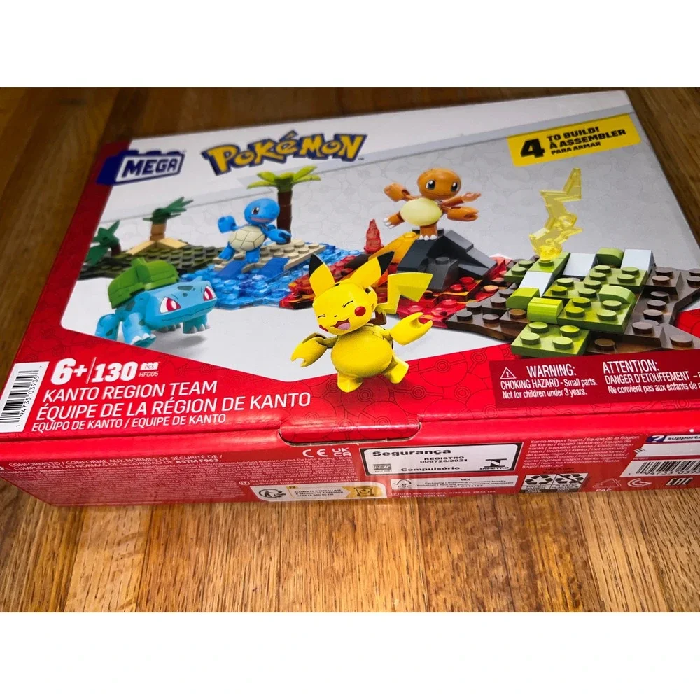 Mega Pokemon Kanto Region Team Building Set 130 Pcs Pikachu Bulbasaur HFG05 NEW